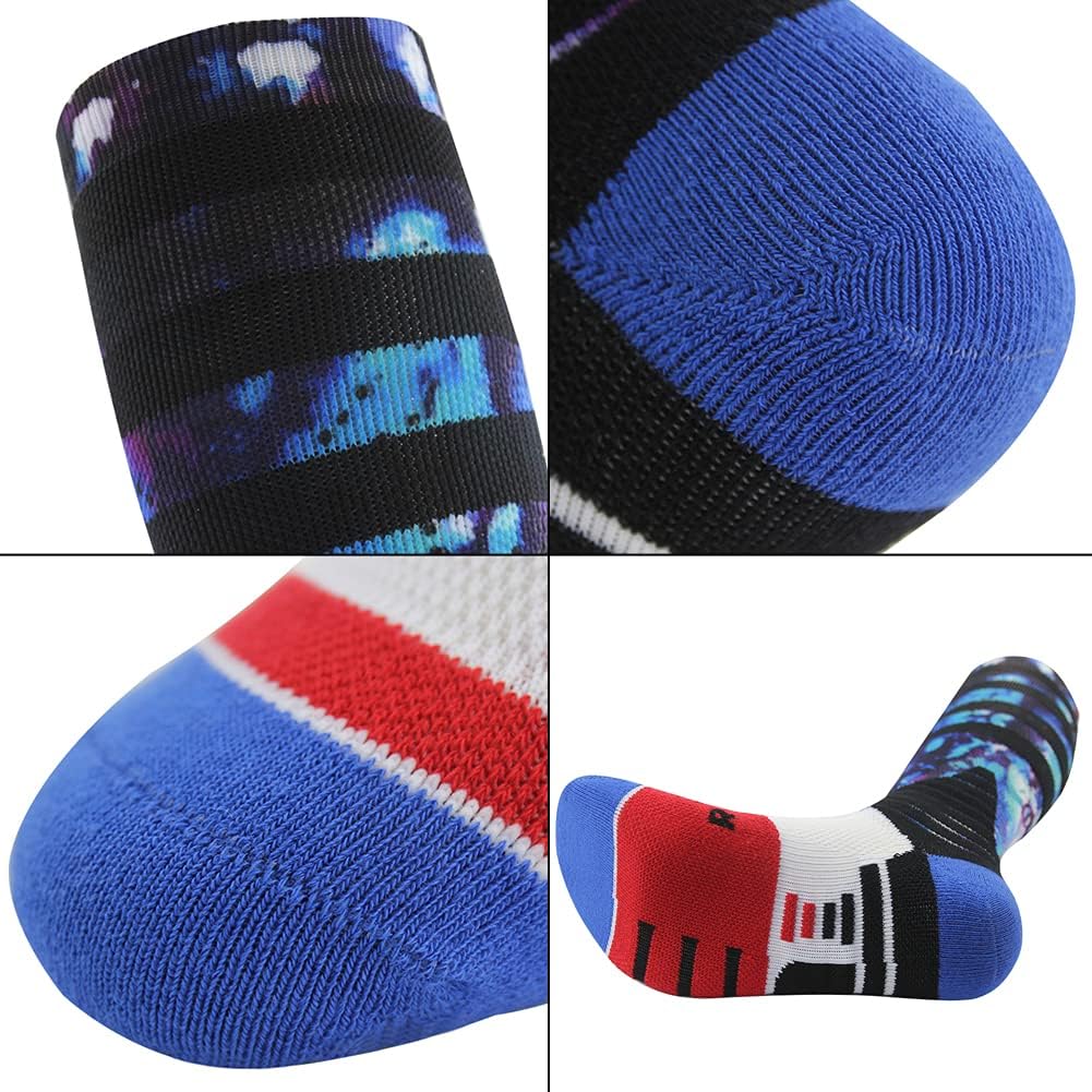 J'colour Basketball Socks, Cushioned Athletic Sports Crew Socks for Men & Women: Clothing