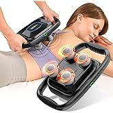 BOB AND BRAD A1 4-Head Massage Gun Deep Tissue, FSA Eligible/HSA Eligible, 4X Pain Relief Efficiency, Replaceable Massager Heads & Plate, Electric Percussion Massage Gun Tool for Back, Leg, Muscle