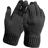 TZ Promise Men's Winter Touchscreen Magic Gloves Warm Knit Fleece Lined for Cold Weather
