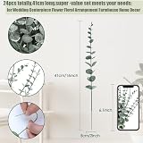 Leixi 50pcs Eucalyptus Stems Artificial Leaves 41cm Green Centerpiece Decor view 2