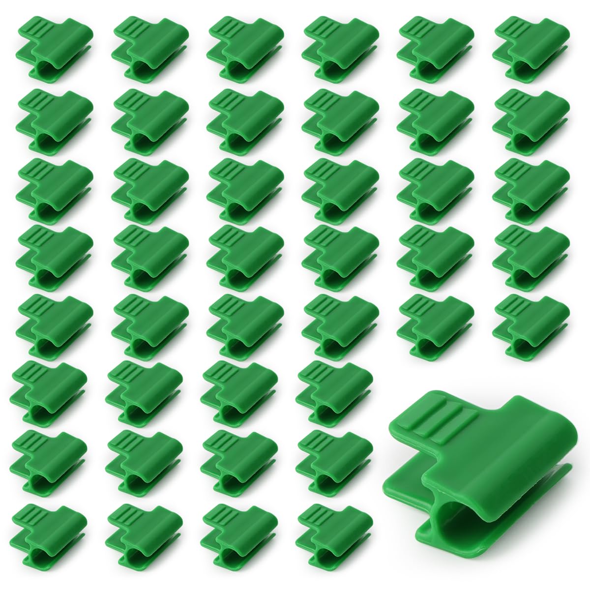 50 PCS Greenhouse Clamps, Frame Shading Net Rod Clip, Garden Shading Pipe Clips, Netting Tunnel Hoop Clips, Film Row Cover Tunnel Hoop Clip, for Garden Hoops, Grow Tunnel, Support Frame (11mm)