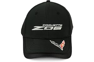 HEM HIGH-END MOTORSPORTS High-End Motorsports C8 Corvette Hat Z06 Cap with Corvette, Z06 and Flag Logos Embroided Black