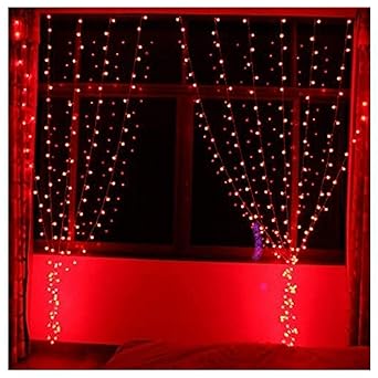 Glimmer Lightings Easy LED String Light for Home Decoration, Bed Room Decor, Birthday Party, Diwali, Christmas - with Jointer Pack of 5 Red, 8 Meters