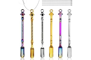 6PCS Mini Spoons, Metal Tiny Spoon for Medicine Spice,Multicolor Small Spoons, Multi Functional Little Measuring Spoon for Co