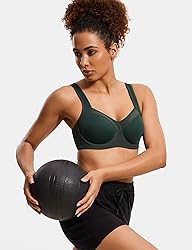 SYROKAN High Impact Sports Bras for Women No