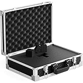 Phenyx Pro Equipment Storage Case, Carrying Case with Customizable Pre-Diced Foam, Aluminum Alloy Frame, Perfect for Wireless Microphone Systems (PCSE-M)