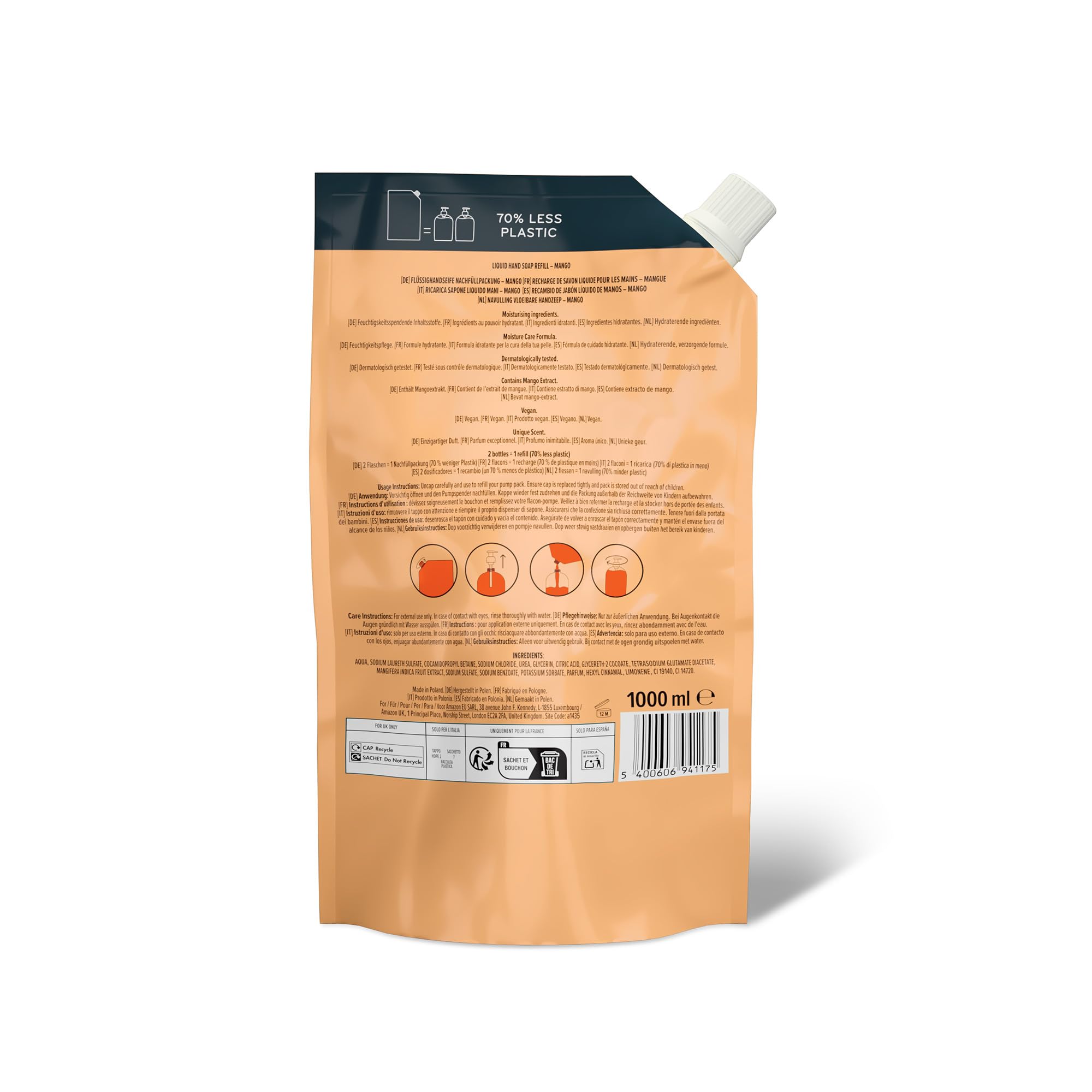 by Amazon Mango Handseife Nachfüllpack, 2 x 1000ml 3