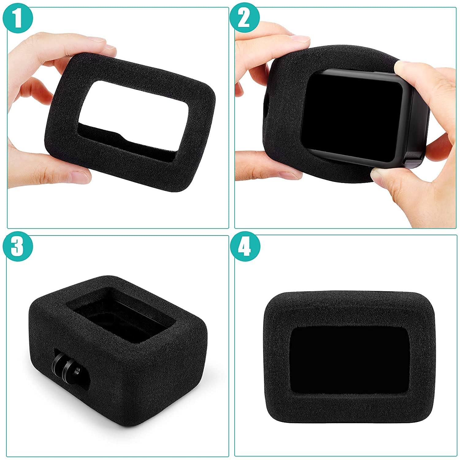 Taisioner Windslayer Cover Wind Muff for GoPro Hero 9/10/11/12/13 Black Housing Frame Case Video Noise Reduction Accessories