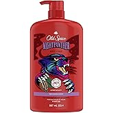 Old Spice Cleansing Body Wash for Men, 3X Defense, 24/7 Shower Fresh with Lasting Scent, 2-in-1 Body & Face Wash, NightPanther with Rich Warm Scent, 33.4 oz