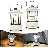 Consciot CL1 Mini Dual Light Sources LED Lantern, Retro Style Battery Powered Lamp, Dimmable Warm White and Daylight Modes, Up to 200H Run Time, Portable Atmosphere Lights for Indoor & Outdoor Use