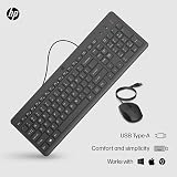 HP 150 Wired Mouse and Keyboard Combo 1600 DPI USB-A Eronomic Quiet view 7