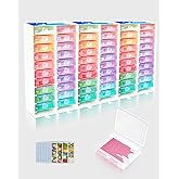 Foreveryoung 3-in-1 Diamond Art Tray Set, Container, Trays &amp; Rack, 60 PCS | 3 packs, 60pcs diamond art storage container, all-in-one with top tool storage &amp; anti-tip stability, diamond art accessories