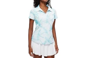 Loovoo Womens Golf Shirts Short Sleeve Collared V-Neck Casual Polos Quick Dry Workout Tennis Tops