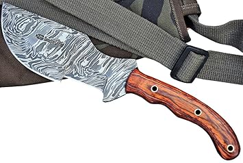 Amazon.com : GCrafter Custom Handmade Damascus Steel Tracker Knife ...