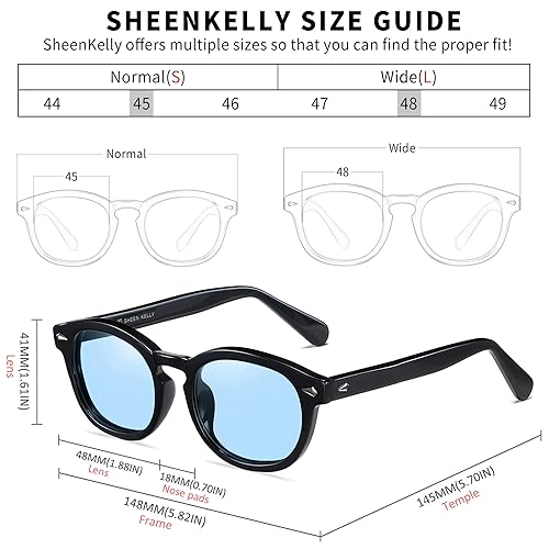 SHEEN KELLY Retro Round Sunglasses Women Men Vintage Trendy