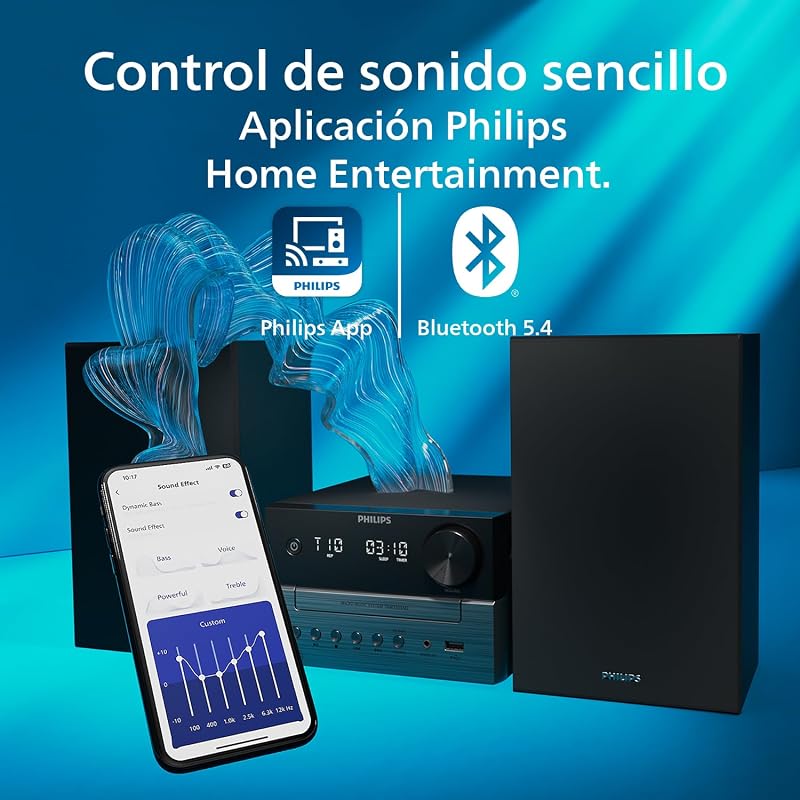 TAM3505M2 Hi FI Micro System, Bluetooth, CD Player, USB, FM Radio and Auracast Dab, 85% Post-Consumer Recycled Materials — foto 4 de 5