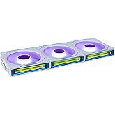 Lian Li UNI Fan SL-Infinity Wireless 120 - Triple Pack (Reverse Blade) - 2.4 GHz Wireless Signal ARGB Fan Control - Double Infinity Mirror - Low Noise - Controller Included - White (12RSLIN1W3W)