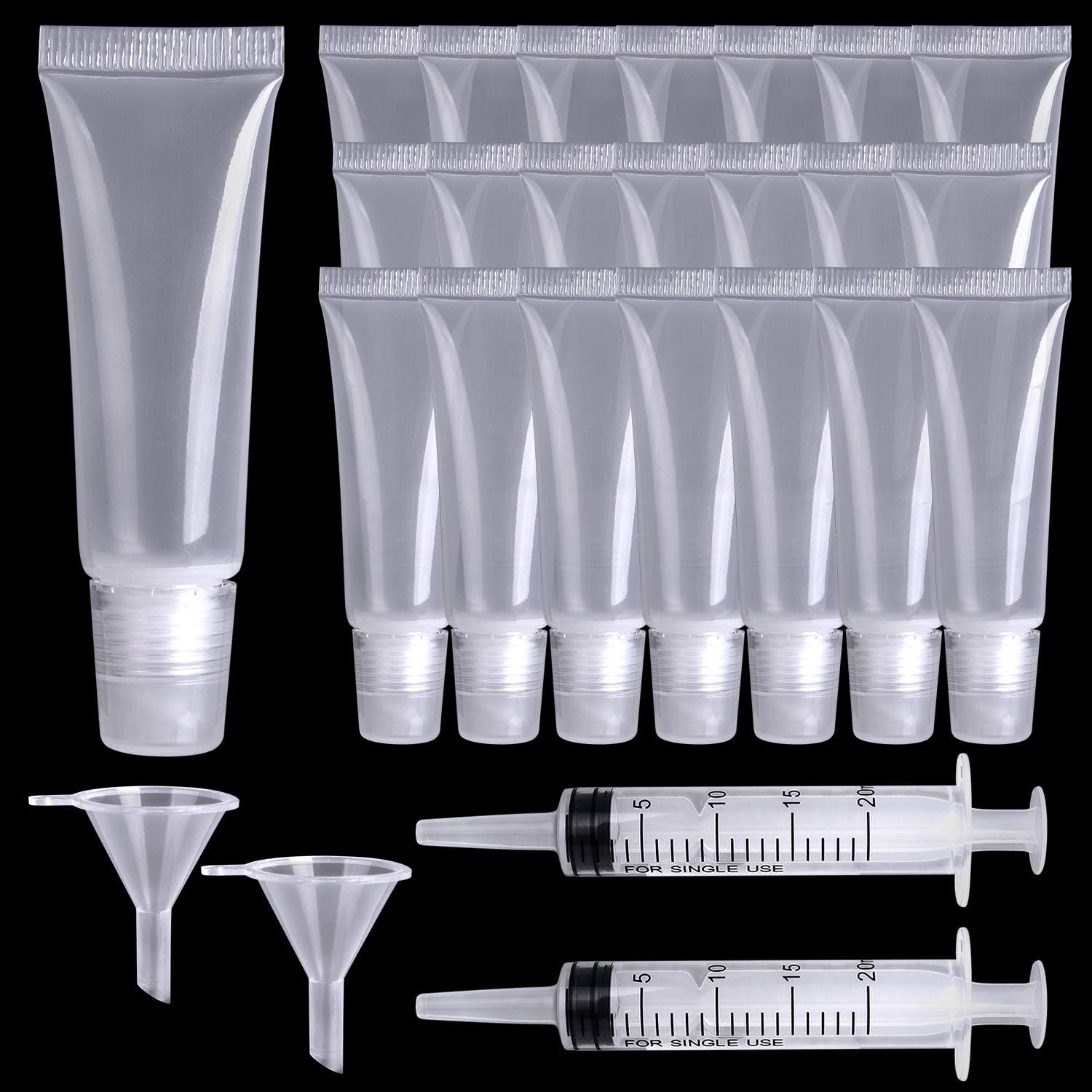 50 Pcs10 ML Lip Gloss Tubes Empty ,Refillable Lip Gloss Containers