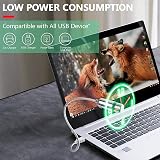 Huiheng Mini LED Clock Fan USB Powered Flexible Gooseneck Silent Personal Desk view 6