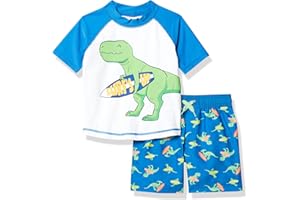 Simple Joys by Carter's Toddlers and Baby Boys' Swimsuit Trunk and Rashguard Set