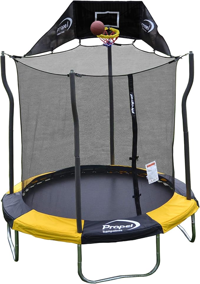 Propel Trampolines Indoor/Outdoor Trampoline with Enclosure, 7Feet