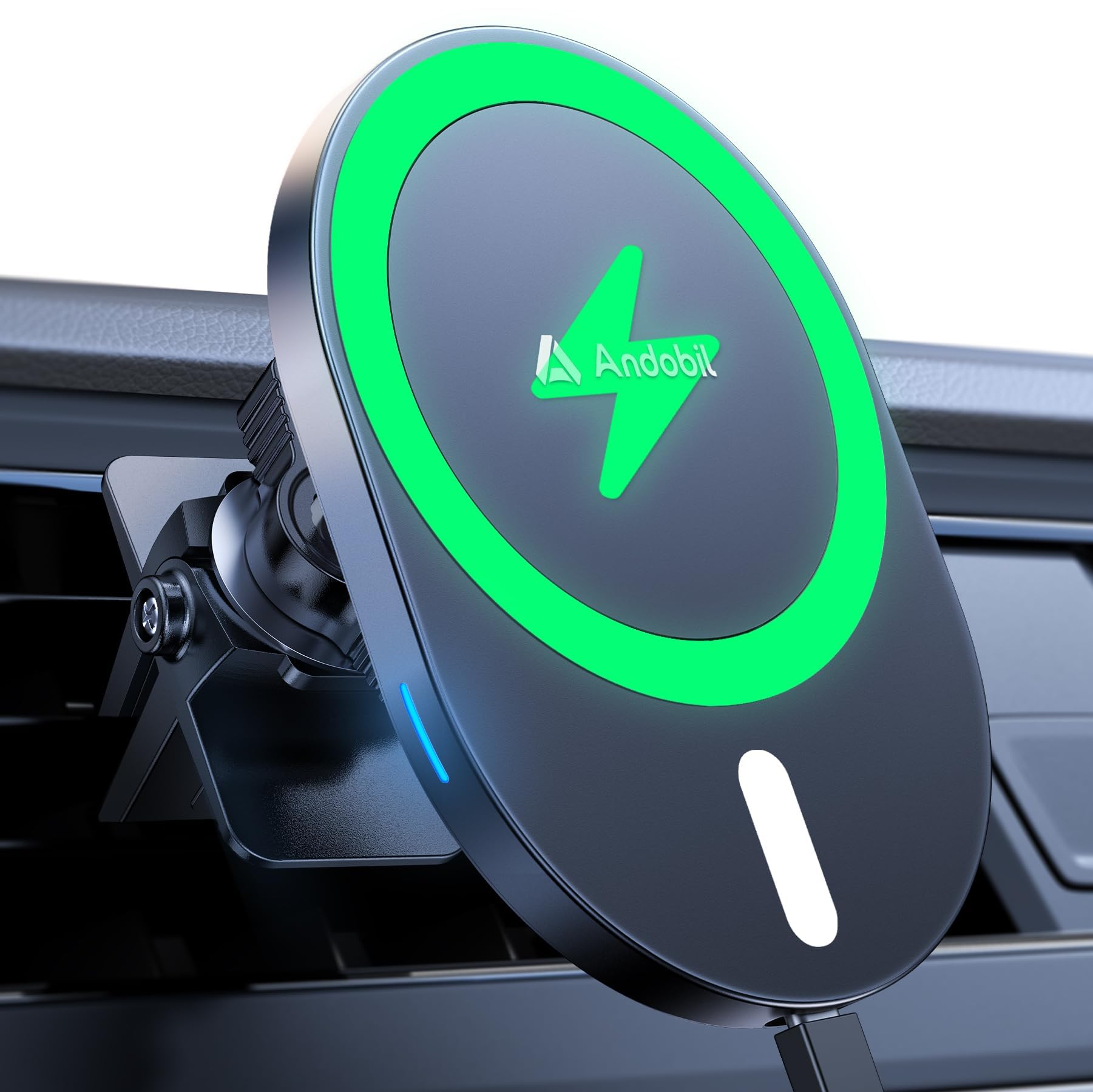 Photo 1 of andobil Wireless Car Charger [Real 15W Charging Faster & Safer] Magsafe Car Charger Phone Holder Mount for Car Compatible with iPhone 16 Pro Max / 16 Pro/16 Pro Max/15/14 Series