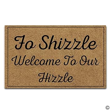Amazoncom Artswow Personalized Doormat Funny Floor Mat Fo Shizzle