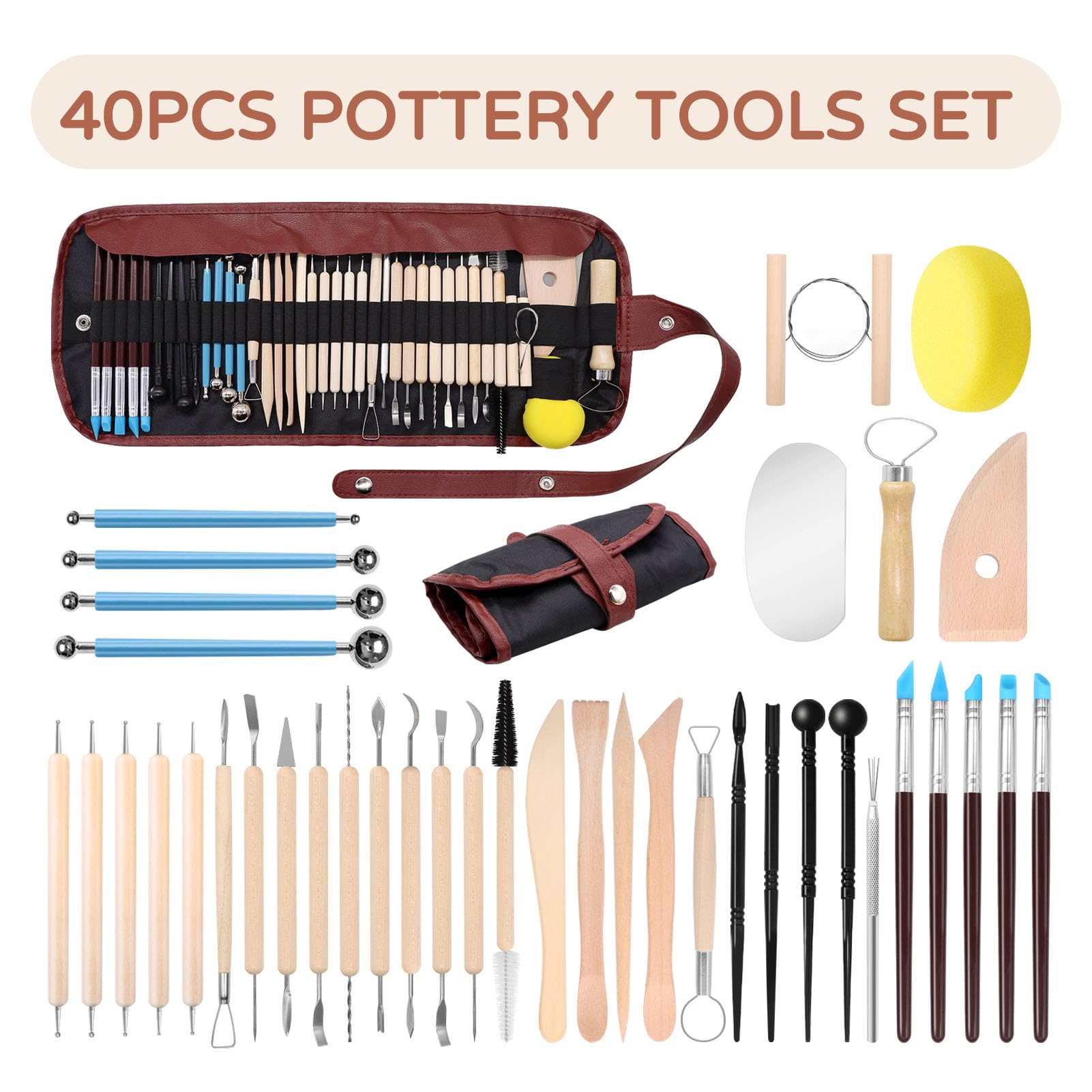Condition photo showing As Is for 10lbs natural air dry clay bulk, vibratite all-purpose modeling sculpting pottery clay with 40pcs po