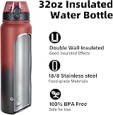 OLDLEY 1L Stainless Steel Water Bottle with 3 Lids Vacuüm Insulated Leakproof view 4