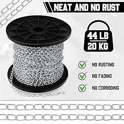 Yaocom 50 ft Galvanized Steel Hanging Jack Chain