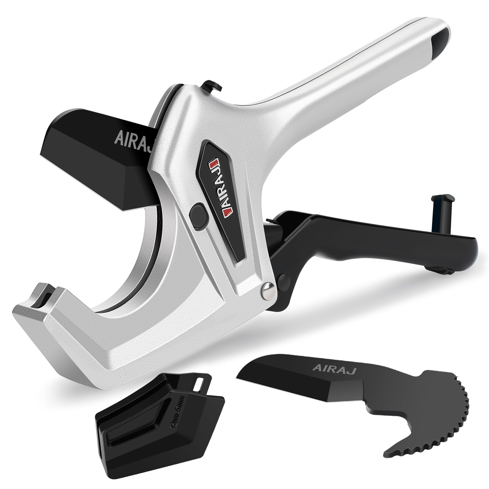 Photo 1 of AIRAJ Ratchet PVC Pipe Cutter Heavy Duty,Cuts up to 3 Inches,PVC Cutter with One-Click Blade Replacement,Plastic Pipe Cutter, PVC Cutter Tool,PEX Pipe Cutter,PVC Pipe Shears with Extra Spare Blade