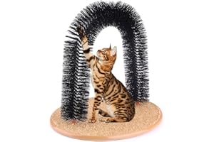 Cat Arch Self Groomer Massager Groom Toy Dog Brushes Pet Puppy Cat Scratcher Toys Fur Grooming Cat Toy Brush Controls Sheddin