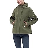 Rokka&Rolla Women's Hooded Rain Jacket Utility Parka