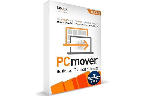 Laplink PCmover Business Technician - PC to PC Migration Software - Initial License Fee - Invoiced Monthly per use - $36.95/license - 5 Use License