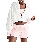 AEROPOSTALE womens Cropped Full Zip Relaxed Fit Hoodie