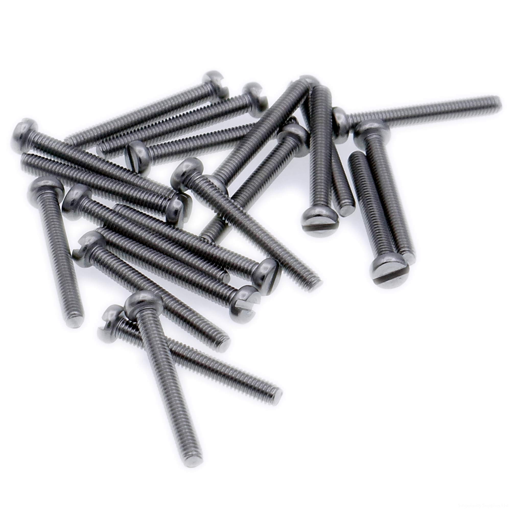 M5 (5mm x 12mm) Slot Cheese Machine Screw (Bolt) - Stainless Steel (A2) (Pack of 20)