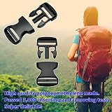 LiteTour 6 Set 25mm 1inch Buckles Clips Tri-Glide Slides Flat Side Release view 3