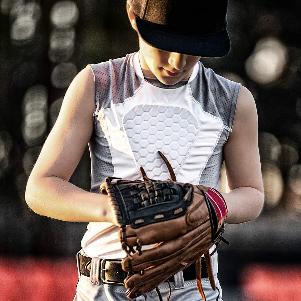 McDavid HEX Chest Protector, Heart Guard Sternum Protection Padded Shirt for Baseball, Football, Lacrosse and Goalies Youth and Adult Sizes : Sports & Outdoors