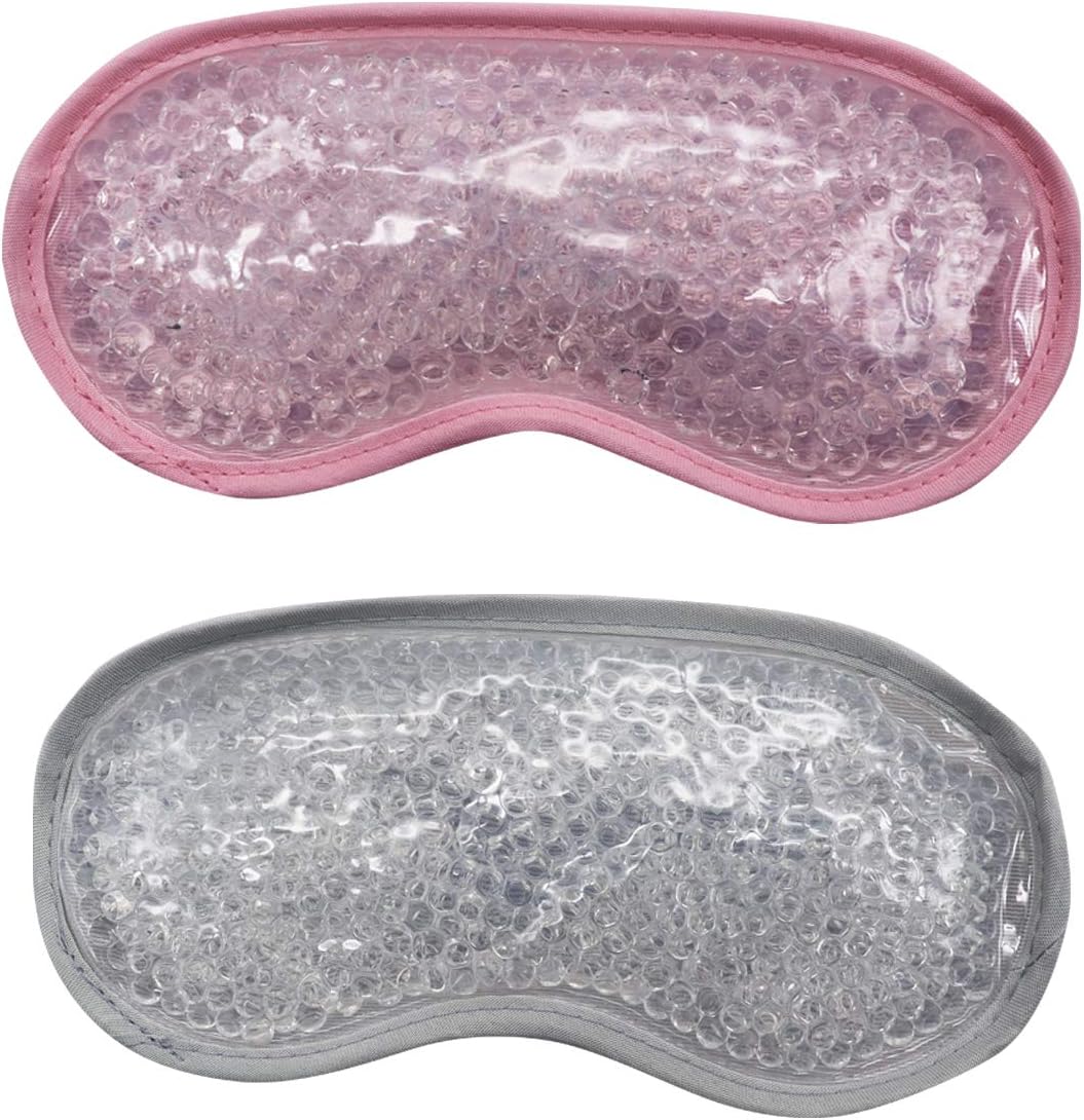 HiFineCare Cold&Hot Eye Mask Gel Bead Cooling Eye Mask for Eyes Puffy Assisted Sleep and Other Problems for Eye Reusable Plush Eye Ice Pack for Hot Cold Therapy (5): Health & Personal Care