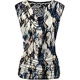 Zeagoo Tank Top for Women Trendy Going Out Tops Sleeveless Shirts Ruched Business Casual Basic Tunic Tops