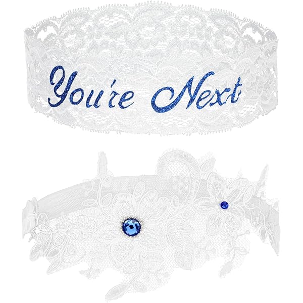 david's bridal garter belt Something Blue Lace Garter main image 1
