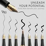 Wordsworth & Black Calligraphy Pen Gift Set with Ink Converter Nibs Cartridges view 5