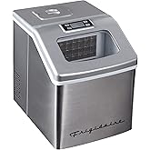 FRIGIDAIRE EFIC452-SS 40 Lbs Extra Large Clear Maker, Stainless Steel, Makes Square Ice