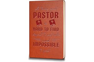 ZWYQWN Pastor Appreciation Gifts Leather Notebook For Women Men Pastor Thank You Gifts Journal Notebook Birthday Christian Gift for Pastor (a truly great pastor)