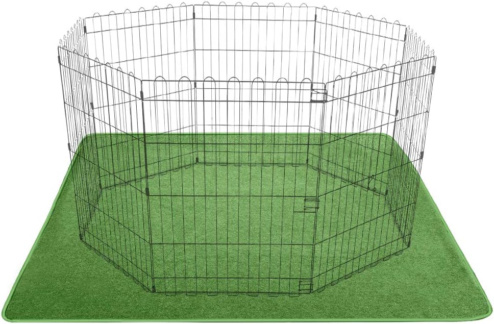 ULIGOTA Washable Dog Training Pad Extra Large 165cm x 121cm Reusable Green Puppy Pee Pad for Playpen Mat & Whelping Mat