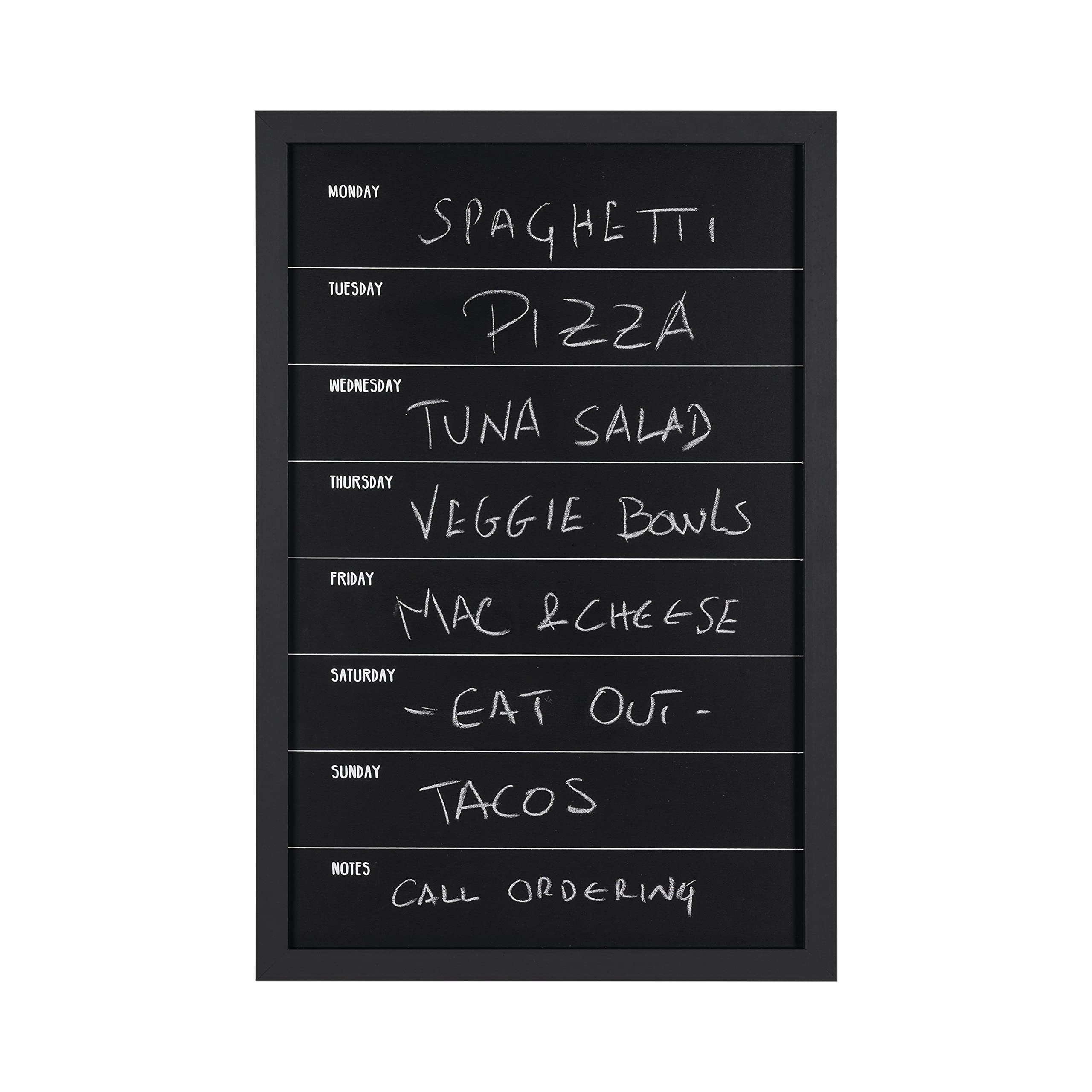Bi-Office - Chalkboard Week Planner, 400 x 600 mm, Black Frame