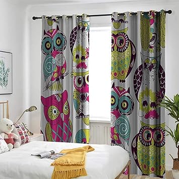 Amazon Com One1love Owl Decor Fuchsia Green Yellow White