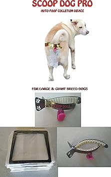 Scoop Dog Hands-free Poop Collecting Device 1 Clip Reusable and 30 Bags Disposable (Large , Giant Breeds)