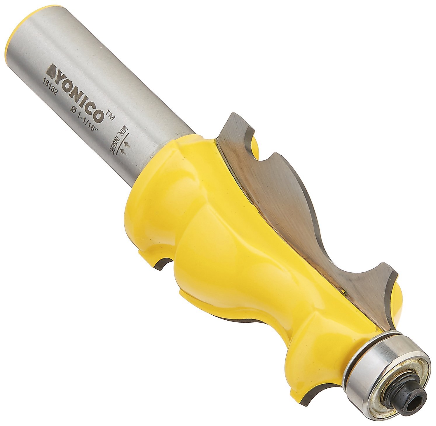 Yonico 16132 - Architectural Molding Router Bit, Cutting Height: 1-3/4", Cutting Depth: 1/4" - 1/2" Shank