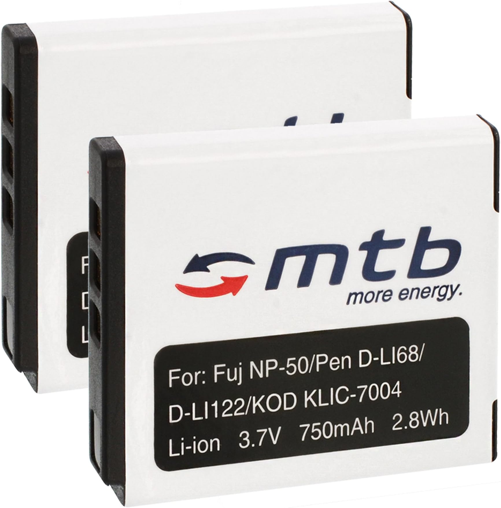 2x Battery NP-50 for Fuji Fujifilm Finepix XP100, XP150, XP170, XP200